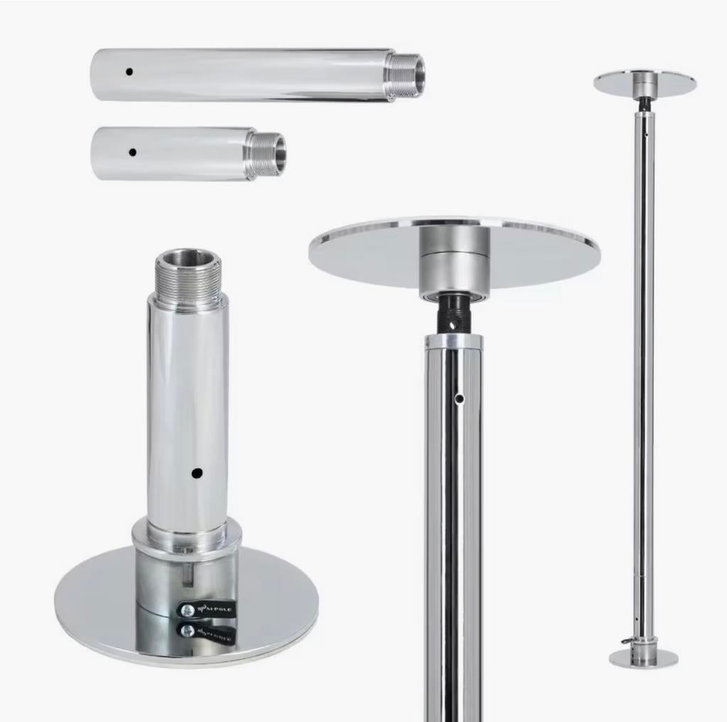 Danspaal Chrome zwart, Ophalen, Zo goed als nieuw