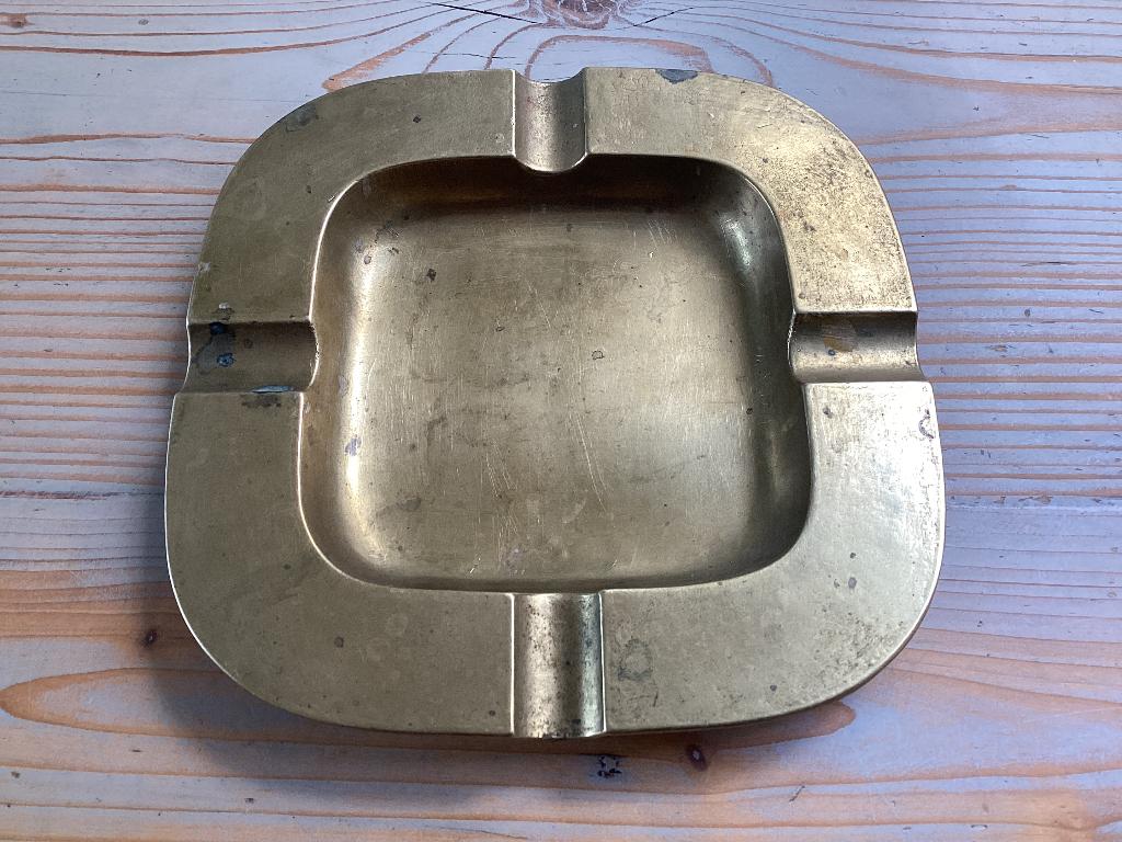 Oude koperen asbak, Antiek en Kunst, Antiek | Brons en Koper, Ophalen, Koper