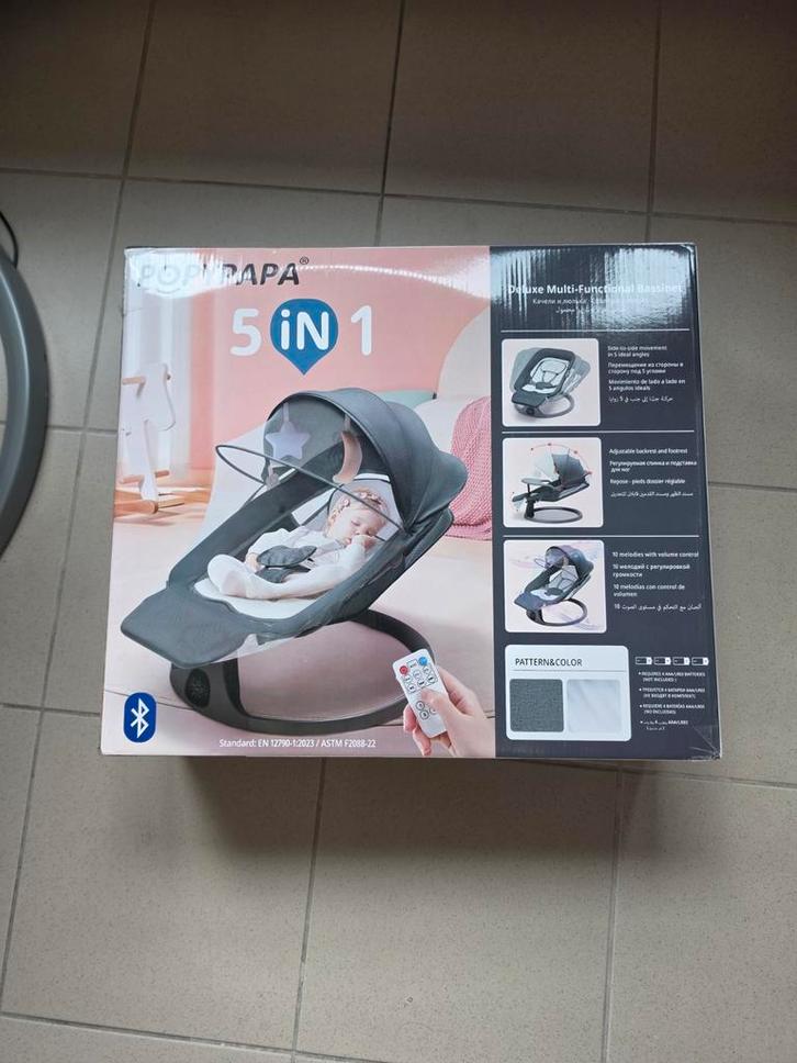 Elektrische Babyschommel 5 in 1 PopyPapa - Nieuwstaat, Kinderen en Baby's, Kinderstoelen