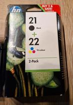 Hp inkt 21 en 22, 2 x. Ongebruikt. HP 22, HP 28 en HP 57, Ophalen