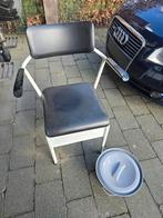 Touletstoel met twee emmers, Maison & Meubles, Chaises, Enlèvement, Utilisé, Métal, Blanc