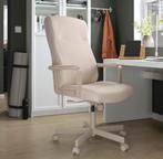 Table + chaise de bureau beige, Enlèvement, Comme neuf, Beige, Chaise de bureau