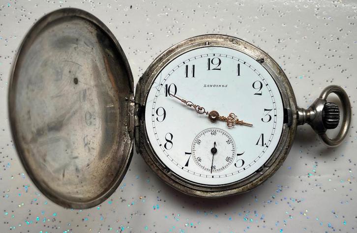 Montre LONGINES type savonnette en argent niellé, Bijoux, Sacs & Beauté, Montres | Anciennes | Antiquités, Montre de poche, Longines