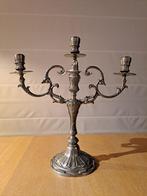 Vintage tinnen kandelaar met drie armen, Ophalen, Overige materialen
