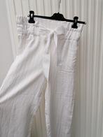 Witte broek met beige streepje. Amélie & Amélie. Maat S., Beige, Taille 36 (S), Enlèvement ou Envoi