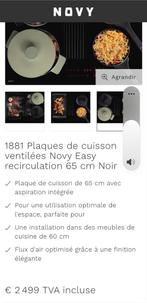 Taque induction 65cm avec aspiration intégrée NOVY NEUVE, Electroménager, Enlèvement, Neuf