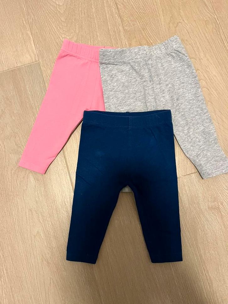 Set van 3 babyleggings – maat 62, Kinderen en Baby's, Babykleding | Maat 62, Zo goed als nieuw, Broekje, Ophalen of Verzenden