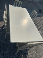 houten tafel en 6 stoelen, Antiek en Kunst, Ophalen
