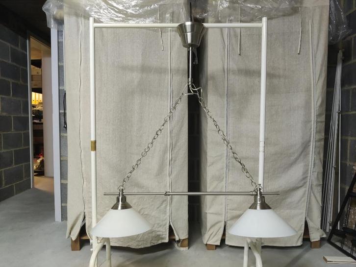 Lampe suspendue de style « table de billard », Maison & Meubles, Lampes | Suspensions, Comme neuf, Verre, Métal, Enlèvement