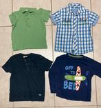 2 t-shirts, 1 sweatshirt, 1 hemd - maat 98 cm = 3 jaar, Ophalen, Gebruikt