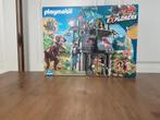 PLaymobil groot dino basiskamp met zaklamp, Ophalen of Verzenden, Zo goed als nieuw, Complete set