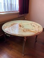 marmeren salontafel, Huis en Inrichting, Tafels | Salontafels, Ophalen, Overige materialen, Rond, Zo goed als nieuw