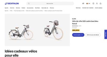 Elops 520 stadsfiets — donkerblauw — uitstekende staat beschikbaar voor biedingen