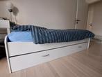 wit eenpersoonsbed met lade, Huis en Inrichting, Slaapkamer | Bedden, Ophalen, Gebruikt, Eenpersoons, Wit