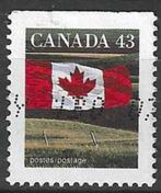 Canada 1992 - Yvert 1298a - Canadese vlag en de prairie (ST), Timbres & Monnaies, Timbres | Amérique, Affranchi, Envoi