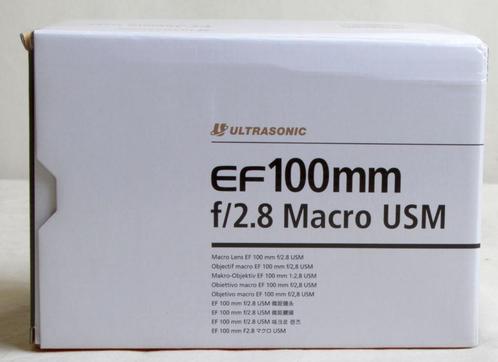 Canon Lens EF 100mm Macro f/2.8 USM + Zonnekap ET-67, Audio, Tv en Foto, Overige Audio, Tv en Foto, Zo goed als nieuw, Ophalen of Verzenden