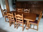Rustieke kast, tafel en stoelen, Huis en Inrichting, Ophalen, Gebruikt, Rustiek/klassiek, 4 tot 6 stoelen