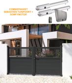 COMBIEPAKKET draaipoort aluminium met Somfy motor, Ophalen, Aluminium, Zo goed als nieuw, 150 tot 200 cm