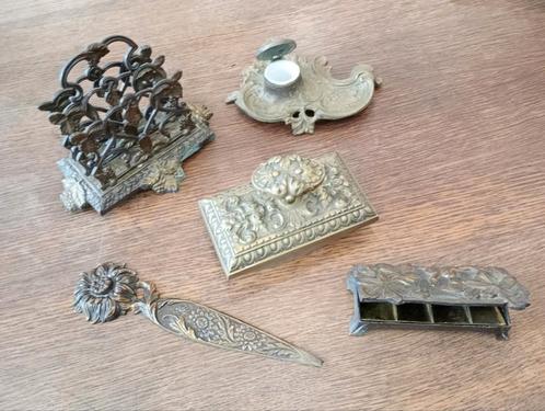 Lot de matériel de bureau ancien en cuivre ou laiton, Antiek en Kunst, Antiek | Kantoor en Zakelijk, Ophalen