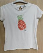 T-shirt Ananas Blanc - Terre Bleue - taille 158-164, Comme neuf, Fille, Chemise ou À manches longues, Enlèvement ou Envoi