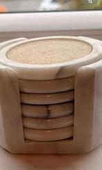 Set van 6 marmeren onderzetters - 2 stuks, Huis en Inrichting, Ophalen of Verzenden, Zo goed als nieuw