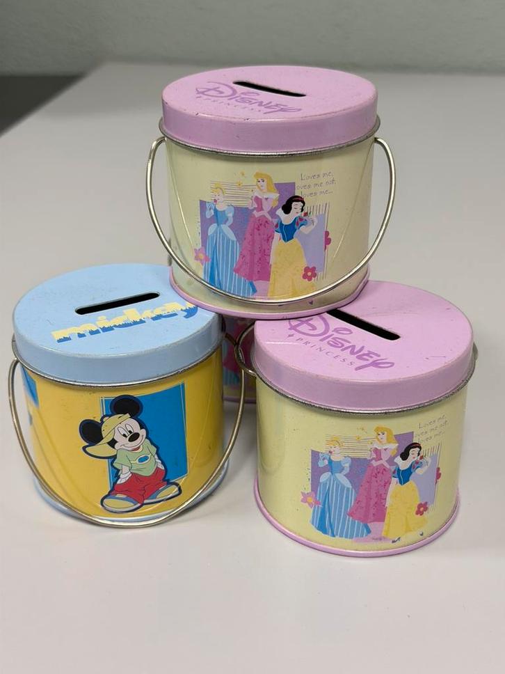 Ensemble tirelires vintage Disney 4 pièces Mickey Princess, Collections, Disney, Comme neuf, Autres types, Mickey Mouse, Enlèvement ou Envoi