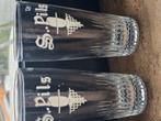 Safir Pils bierglazen 25cl – vintage S. Pils – set van 2 – r, Ophalen of Verzenden, Zo goed als nieuw