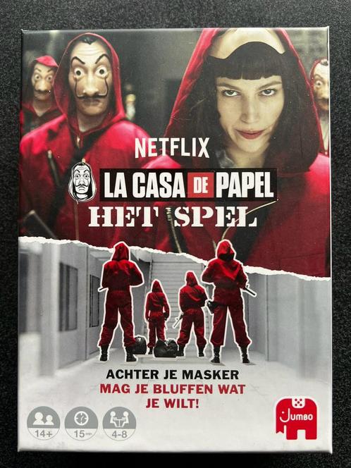 Netflix La Casa de Papel het spel van Jumbo, Hobby en Vrije tijd, Gezelschapsspellen | Bordspellen, Zo goed als nieuw, Drie of vier spelers