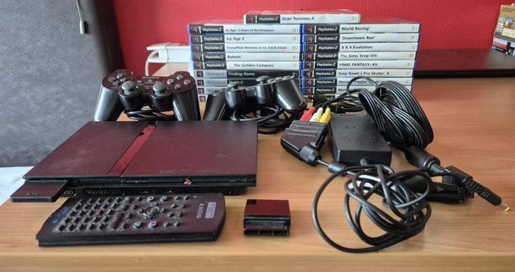 PS2 + Games (lees beschrijving), Games en Spelcomputers, Games | Sony PlayStation 2, Gebruikt, Overige genres, 2 spelers, Vanaf 3 jaar