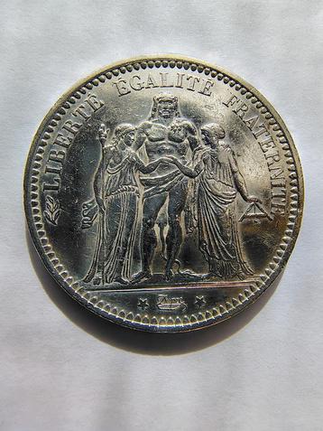 5 francs Hercule 1873 argent 900/1000 beschikbaar voor biedingen