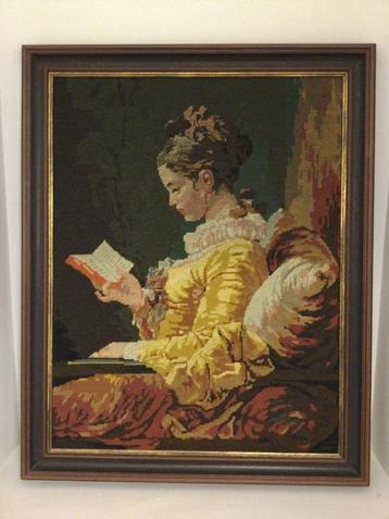 Handwerk halve kruisjessteek, ingekaderd. beschikbaar voor biedingen