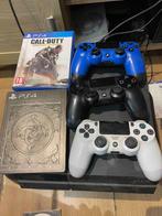 PS4 Jet Black 500Go + 3 manettes dual shock + 2 jeux, Comme neuf, Original, Avec 3 manettes ou plus, 500 GB