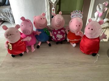 Peppa Pig verschillende pluche characters (30-32 cm) beschikbaar voor biedingen