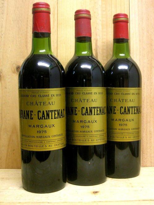 50 ans * CH. BRANE CANTENAC, Grand Cru Classé, Margaux 1975, Verzamelen, Wijnen, Nieuw, Ophalen of Verzenden