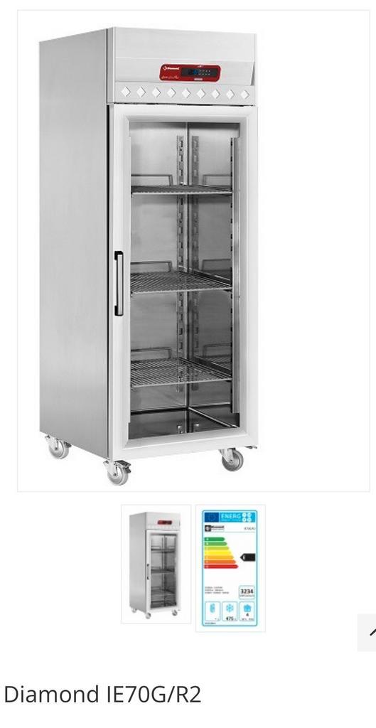 Diamond IE70G/R2 glasdeur vrieskast diepvries, Zakelijke goederen, Horeca | Keukenapparatuur, Ophalen