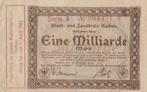 EINE MILLIARDE MARK AACHEN 1923, Postzegels en Munten, Ophalen of Verzenden, Duitsland, Los biljet