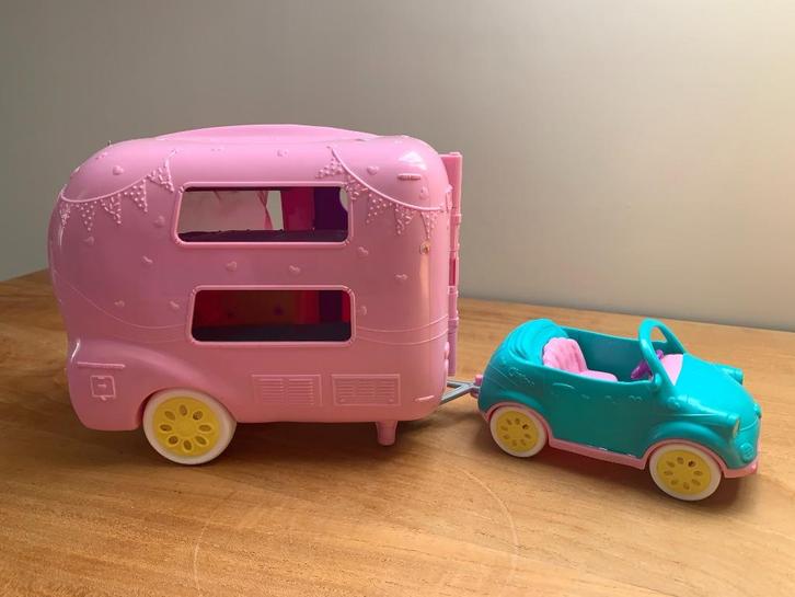 Barbie Chelsea Camperspeelgoedcaravan met auto en pop, Kinderen en Baby's, Speelgoed |Speelgoedvoertuigen, Zo goed als nieuw, Ophalen