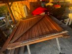 Houten poort padouk, Tuin en Terras, Ophalen, Gebruikt, 150 tot 200 cm, Hout