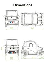 ELECTRISCHE KLEINE STADSAUTO, Auto's, Overige Auto's, Automaat, Achterwielaandrijving, Bruin, Elektrisch