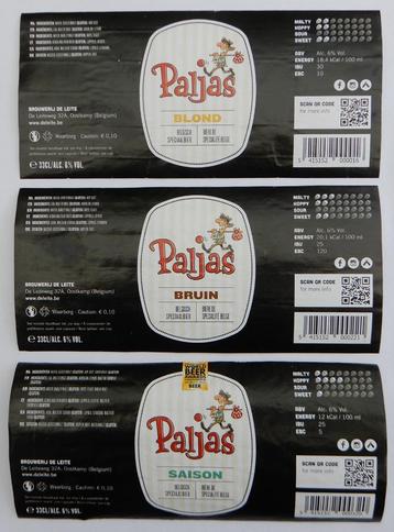 Etiquette de bière Paljas Brouwerij De Leite (6n6), Enlèvement ou Envoi, Utilisé