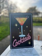 Cocktails Metalen Retro Bord Vintage, Ophalen of Verzenden