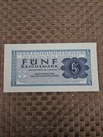 5 Reichsmark Duitsland 1944 j WWII UNC, Postzegels en Munten, Ophalen of Verzenden, Duitsland, Los biljet