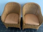 2 rotan zeteltjes met bijhorende kussens, Huis en Inrichting, Ophalen, Gebruikt, Riet of Rotan