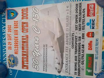 Poster INTERNATIONAL OPEN DOOR 30 YEARS C130H septembre 2002, Enlèvement ou Envoi, Neuf, Carte, Photo ou Gravure