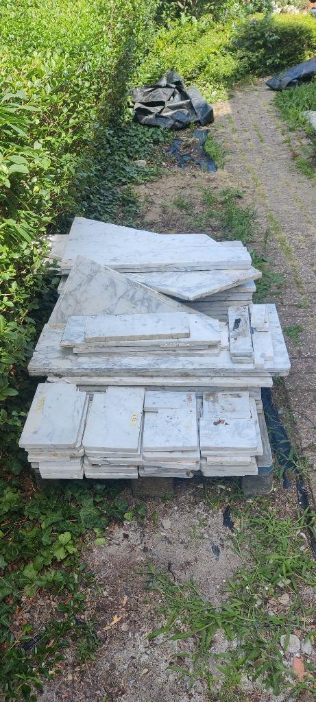 Wit marmeren trap, Doe-het-zelf en Bouw, Plinten en Afwerking, Gebruikt, Overige typen, Hardsteen, Ophalen