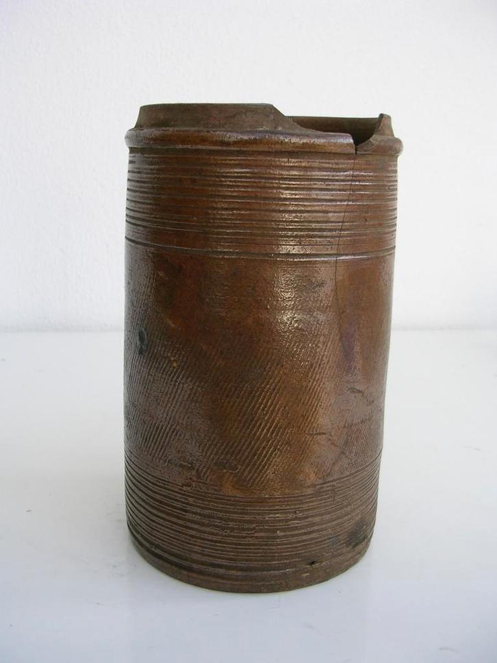 Chope à bière en grès | Cruche | Walzenkrug Raeren, Antiquités & Art, Antiquités | Céramique & Poterie, Enlèvement ou Envoi