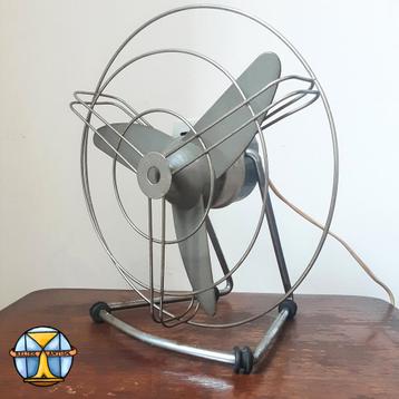 Ventilateur de table vintage (art déco) hélice d'avion 