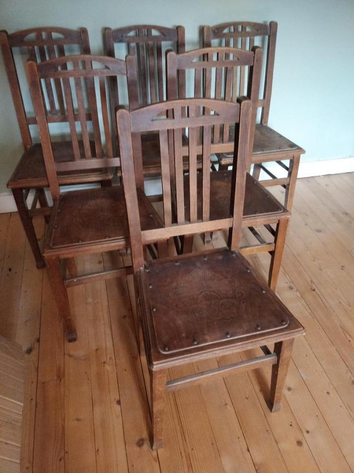 6 chaises vintage Luterma – années 1925/1935 – Art Déco, Antiek en Kunst, Antiek | Meubels | Stoelen en Sofa's, Ophalen