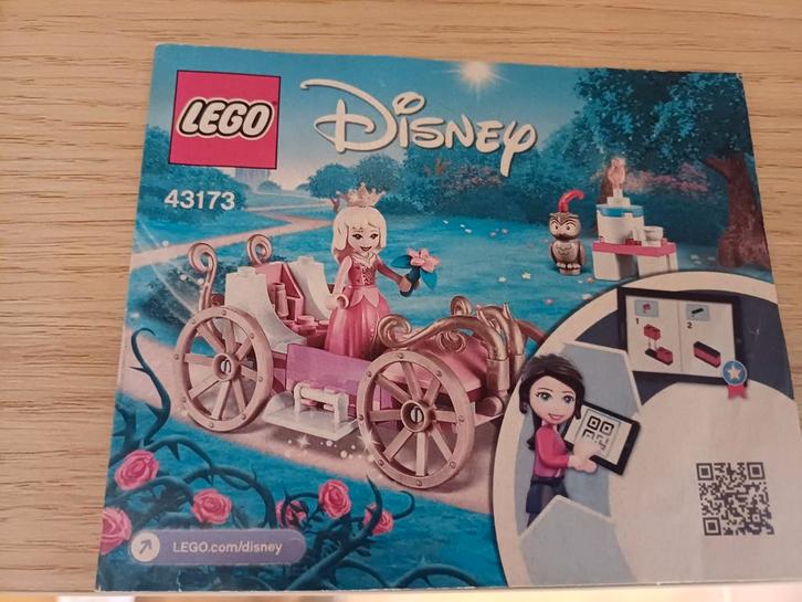 Lego set 43173 Aurora's koninklijke koets 5+, Kinderen en Baby's, Speelgoed | Duplo en Lego, Zo goed als nieuw, Lego, Complete set
