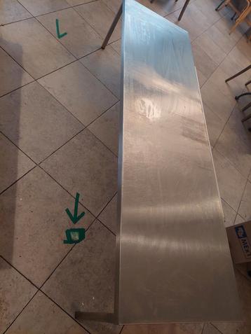 Aluminium tafel 60 breed 40hoog en 2,6m lang.